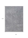 7' X 9' Polypropylene Grey Area Rug - Homeroots