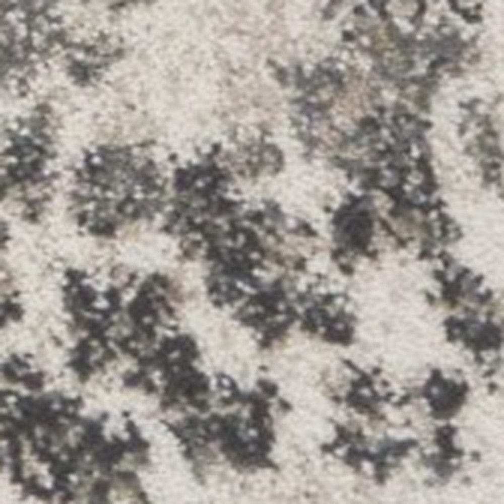 8' X 10' Ivory and Gray Floral Vines Distressed Area Rug - Homeroots - Flyclothing LLC