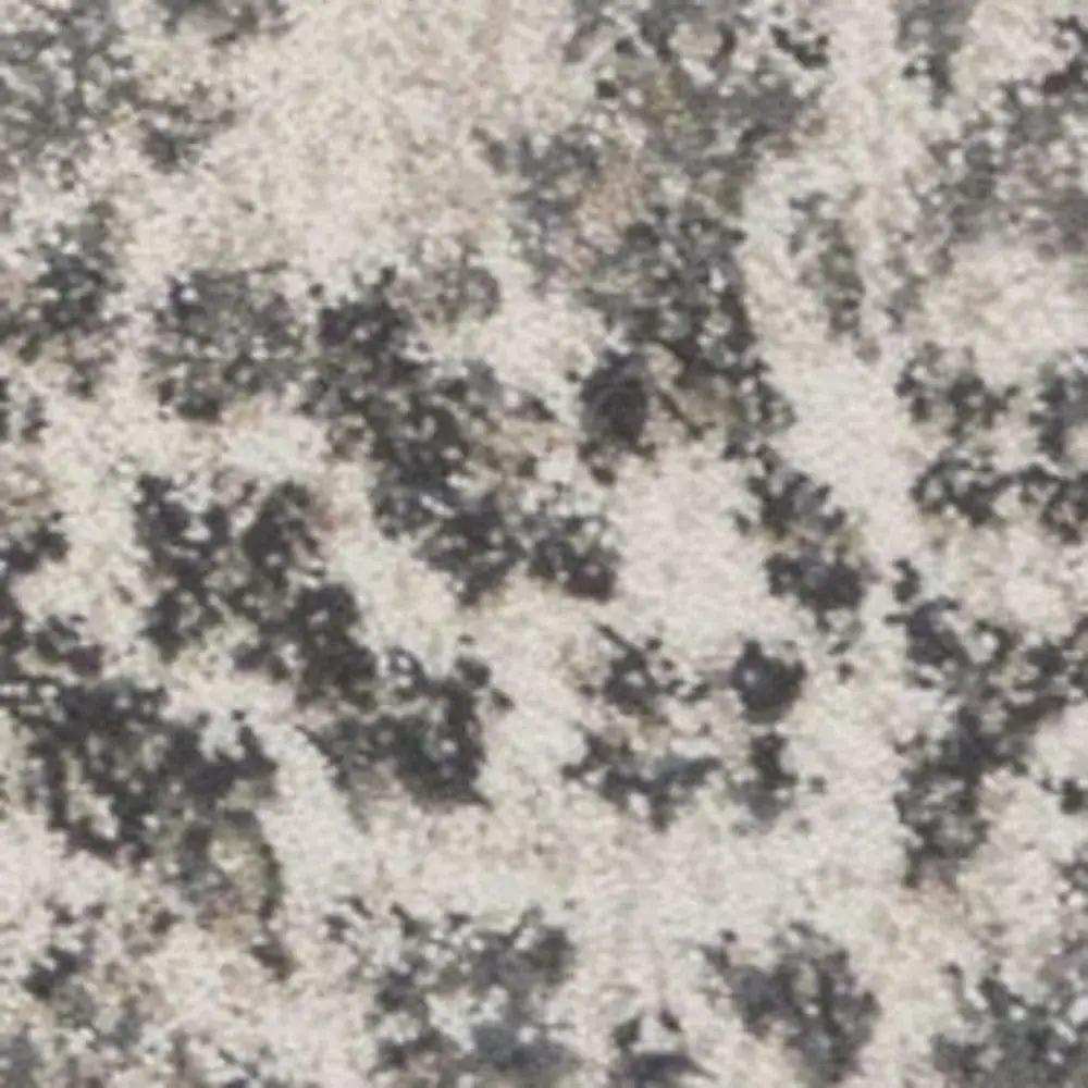 8' X 10' Ivory and Gray Floral Vines Distressed Area Rug - Homeroots - Flyclothing LLC