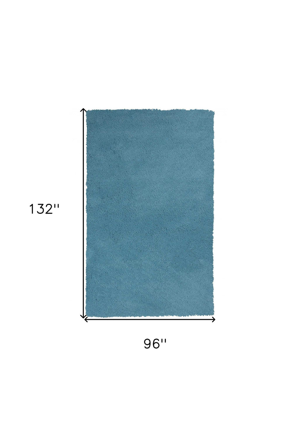 8' X 11' Highlighter Blue Indoor Shag Rug - Homeroots - Flyclothing LLC