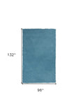 8' X 11' Highlighter Blue Indoor Shag Rug - Homeroots - Flyclothing LLC