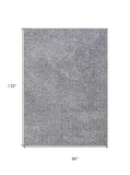 8' X 11' Grey Heather Shag Area Rug - Homeroots - Flyclothing LLC