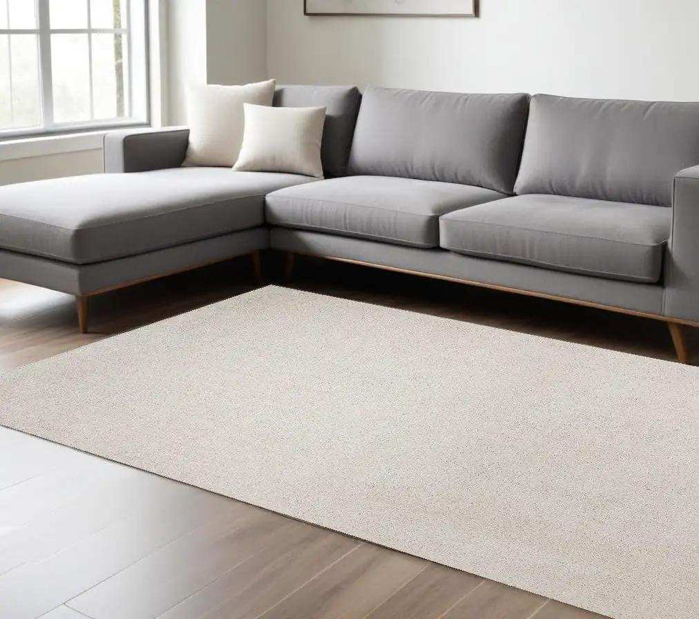 8' X 11' Ivory Indoor Shag Rug - Homeroots - Flyclothing LLC