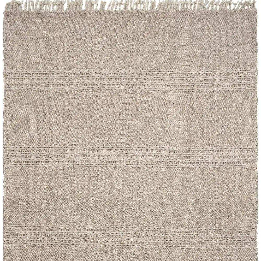 7' X 9' Wool Natural Area Rug - Homeroots - Flyclothing LLC