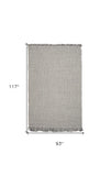 7' X 9' Gray and Ivory Wool Hand Woven Area Rug - Homeroots - Flyclothing LLC
