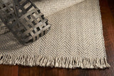 8' X 10' Oatmeal Beige Hand Woven Herringbone Indoor Area Rug - Homeroots - Flyclothing LLC