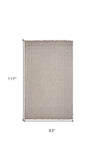 8' X 10' Oatmeal Beige Hand Woven Herringbone Indoor Area Rug - Homeroots - Flyclothing LLC