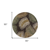 7' Round Wool Espresso Area Rug - Homeroots - Flyclothing LLC