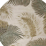 8' Natural Beige Hand Tufted Tropical Leaves Round Indoor Area Rug - Homeroots - Flyclothing LLC