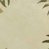 8' Ivory Hand Tufted Bordered Tropical Leaves Round Indoor Area Rug - Homeroots - Flyclothing LLC