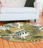 7' Round Wool Ivory Area Rug - Homeroots - Flyclothing LLC