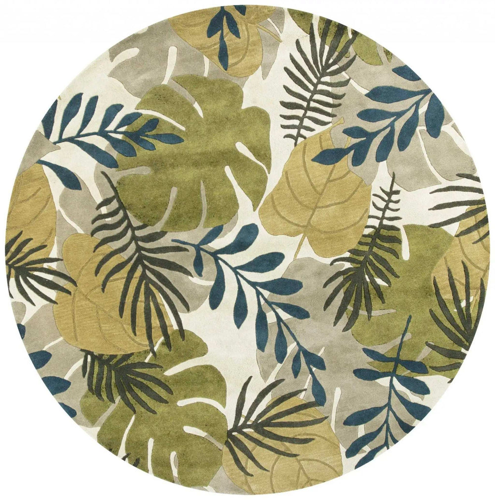 7' Round Wool Ivory Area Rug - Homeroots - Flyclothing LLC