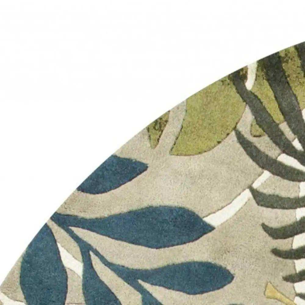 7' Round Wool Ivory Area Rug - Homeroots - Flyclothing LLC