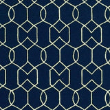 8' X 11' Navy Blue Moroccan Indoor Outdoor Area Rug - Homeroots - Flyclothing LLC