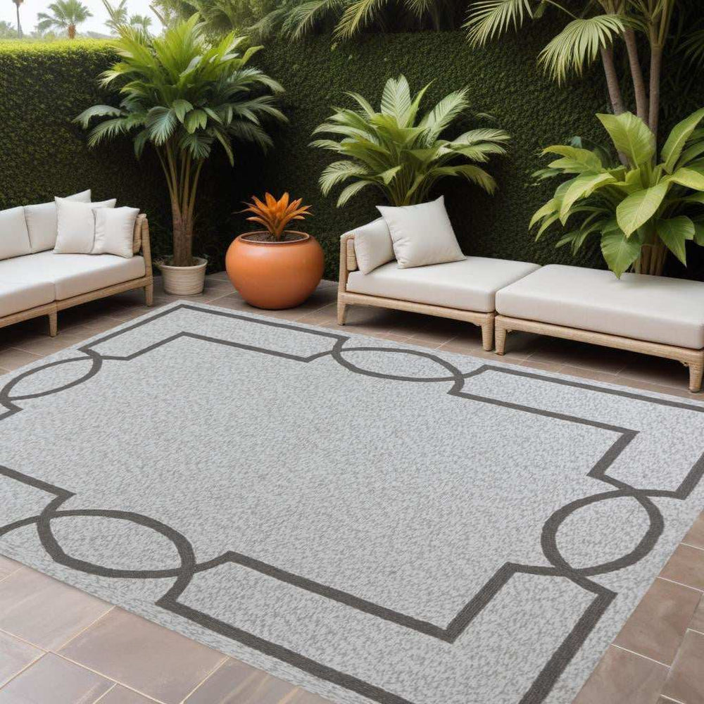 8' X 11' Ivory Indoor Outdoor Area Rug - Homeroots - Flyclothing LLC