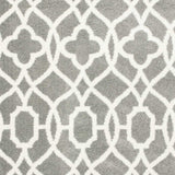 8' X 11' Grey Ivory Machine Woven Ogee Indoor Shag Area Rug - Homeroots - Flyclothing LLC