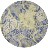 7' Round Wool Blue Or Green Area Rug - Homeroots - Flyclothing LLC