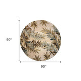 7' Round Wool Ivory Area Rug - Homeroots - Flyclothing LLC