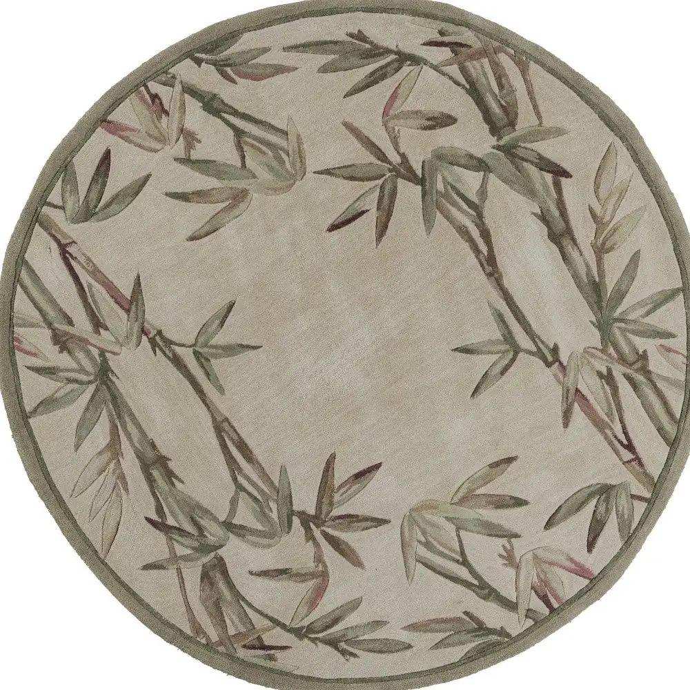 7' Round Wool Ivory Area Rug - Homeroots - Flyclothing LLC