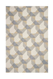 8' X 11' Ivory Grey Hand Tufted Geometric Chain Pattern Indoor Area Rug - Homeroots - Flyclothing LLC