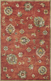 8' X 11' Sienna Orange Hand Tufted Allover Traditional Floral Indoor Area Rug - Homeroots - Flyclothing LLC