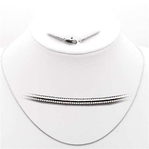 35025 - High-Polished 925 Sterling Silver Chain with No Stone - Alamode - Flyclothing LLC