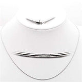 35025 - High-Polished 925 Sterling Silver Chain with No Stone - Alamode - Flyclothing LLC