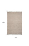9' X 12' Natural Wool Hand Woven Area Rug - Homeroots - Flyclothing LLC