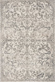 9' X 13' Ivory Machine Woven Distressed Floral Vines Indoor Area Rug - Homeroots - Flyclothing LLC