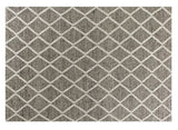 8' X 10' Dark Grey Hand Woven Diamond Pattern Indoor Area Rug - Homeroots - Flyclothing LLC