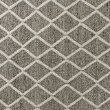 8' X 10' Dark Grey Hand Woven Diamond Pattern Indoor Area Rug - Homeroots - Flyclothing LLC