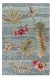 8' X 11' Seafoam Green Machine Woven Tropical Plants Indoor Area Rug - Homeroots - Flyclothing LLC