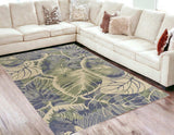 7' X 9' Wool Blue Or Green Area Rug - Homeroots - Flyclothing LLC