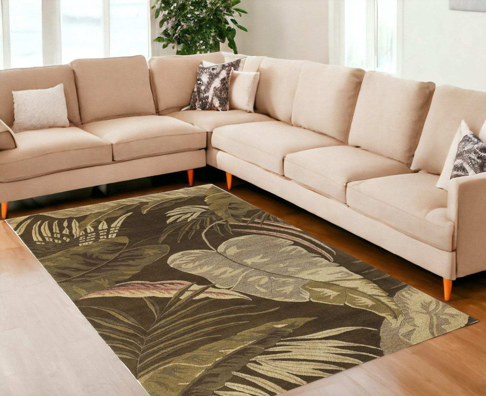 8' X 10' 6 Wool Mocha Area Rug - Homeroots - Flyclothing LLC