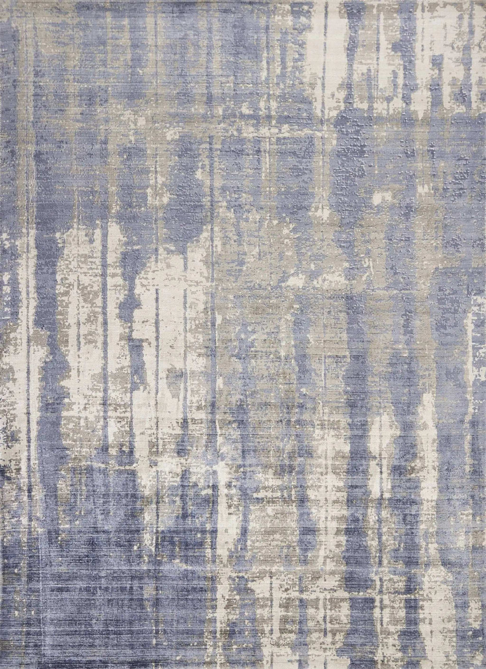 7' X 10' Viscose Grey Or Blue Area Rug - Homeroots - Flyclothing LLC