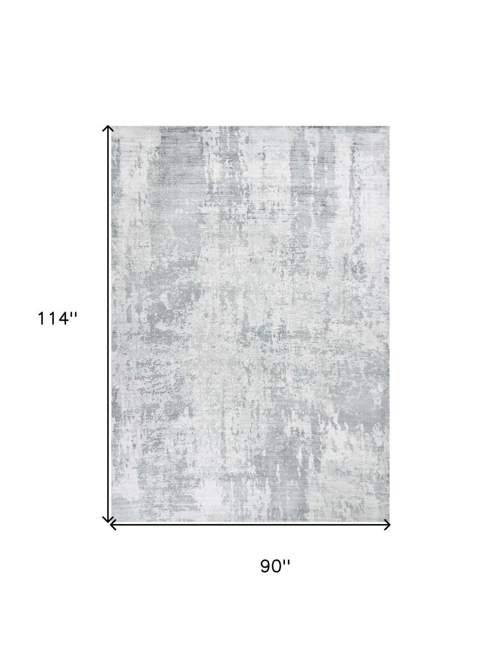 8' X 10' Dew Grey Hand Loomed Abstract Brushstroke Indoor Area Rug - Homeroots - Flyclothing LLC