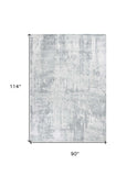 8' X 10' Dew Grey Hand Loomed Abstract Brushstroke Indoor Area Rug - Homeroots - Flyclothing LLC