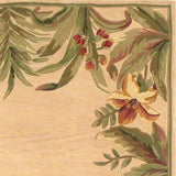 8' X 11' Wool Ivory Tropical Greenery Area Rug - Homeroots - Flyclothing LLC