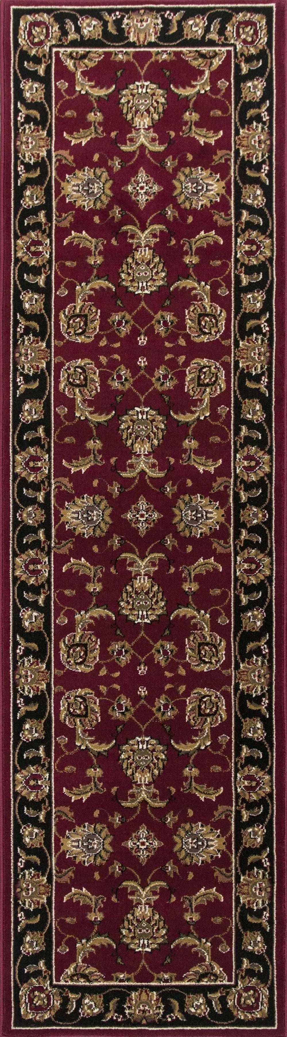 9' X 13' Red and Black Area Rug - Homeroots - Flyclothing LLC