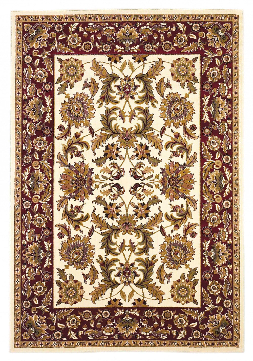 9' X 13' Polypropylene Ivory Or Red Area Rug - Homeroots - Flyclothing LLC