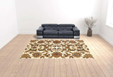 9' X 13' Polypropylene Ivory Or Red Area Rug - Homeroots - Flyclothing LLC