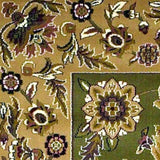 10' X 13' Green Taupe Machine Woven Floral Traditional Indoor Area Rug - Homeroots - Flyclothing LLC