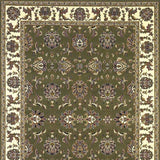 9' X 13' Polypropylene Green Or Ivory Area Rug - Homeroots - Flyclothing LLC