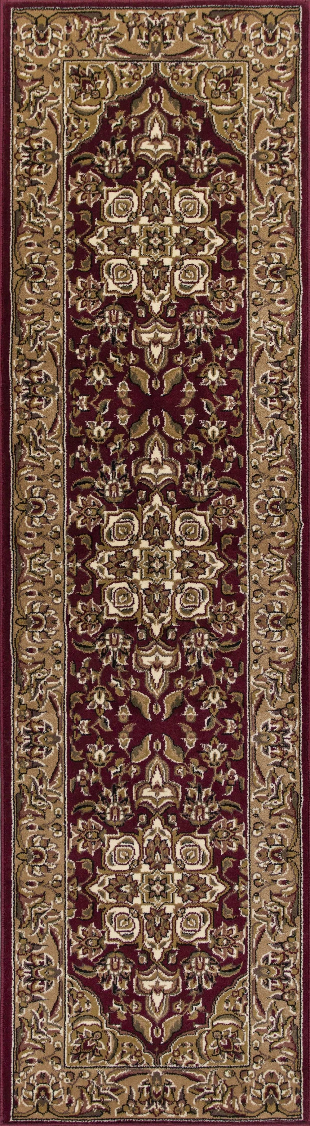 9' X 13' Polypropylene Red Or Beige Area Rug - Homeroots - Flyclothing LLC