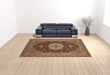9' X 13' Polypropylene Red Or Beige Area Rug - Homeroots - Flyclothing LLC