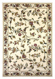 10' X 13' Ivory Machine Woven Floral Vines Indoor Area Rug - Homeroots - Flyclothing LLC