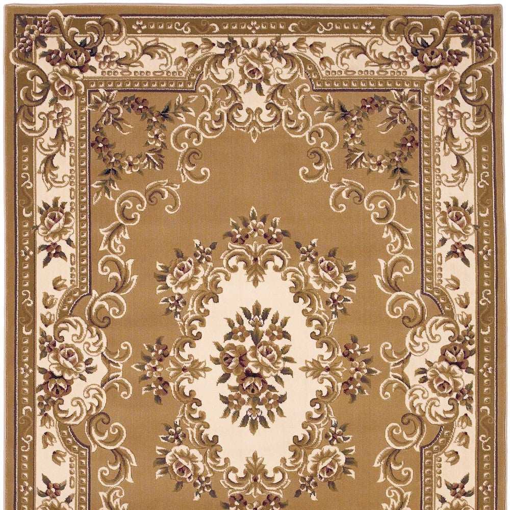9' X 13' Beige and Ivory Area Rug - Homeroots - Flyclothing LLC
