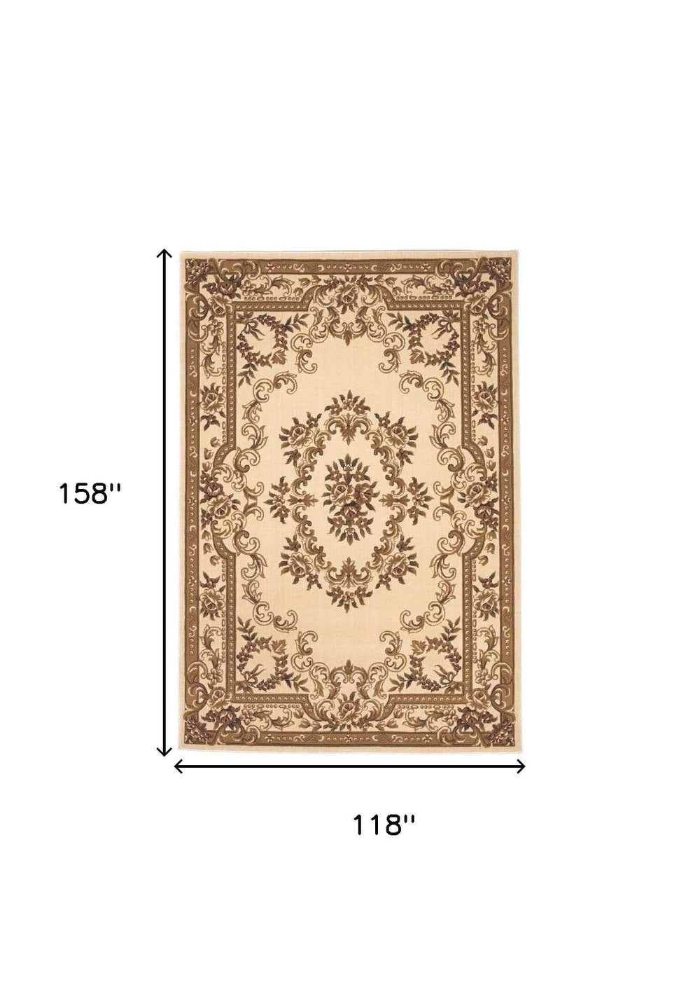 9' X 13' Polypropylene Ivory Area Rug - Homeroots - Flyclothing LLC