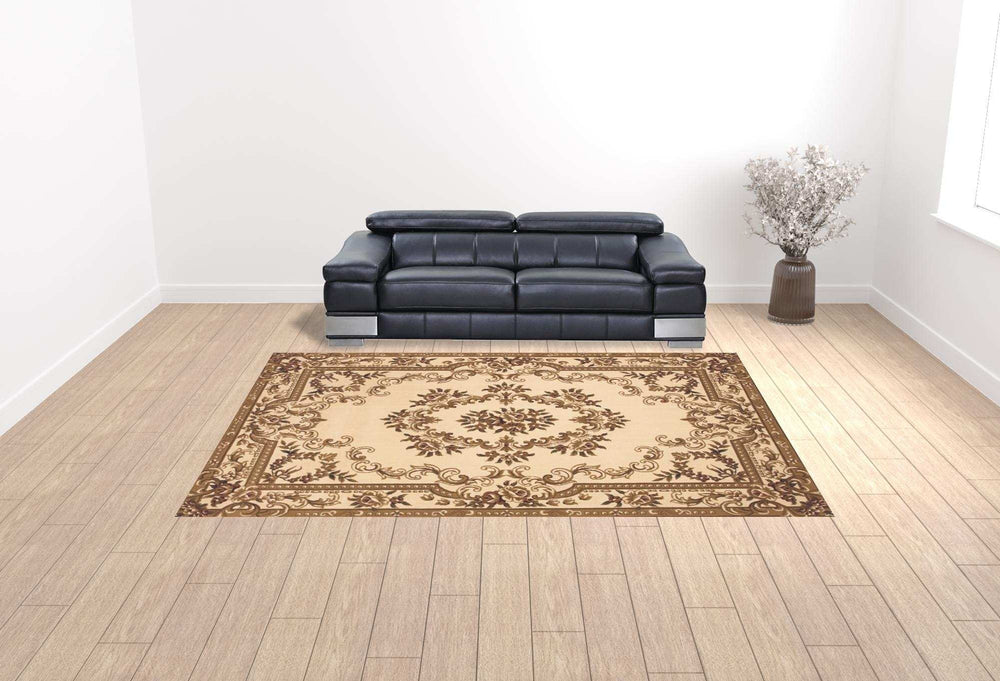 9' X 13' Polypropylene Ivory Area Rug - Homeroots - Flyclothing LLC