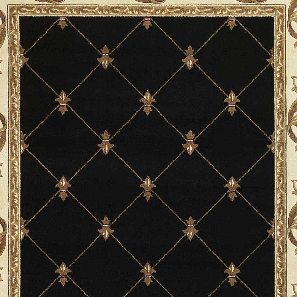 10' X 13' Brown and Black Oriental Area Rug - Homeroots - Flyclothing LLC